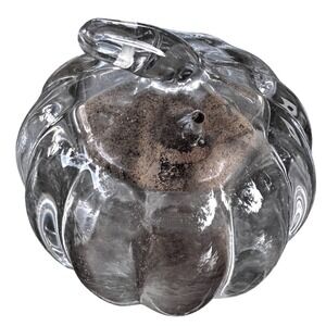 VTG Clear Glass‎ Pumpkin Large Pepper Shaker Decor Table Centerpiece Fall Decor